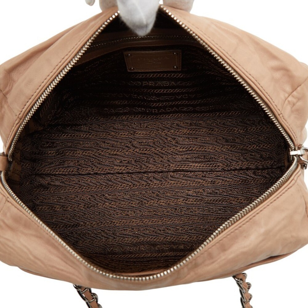 PRADA Pink Leather Shoulder Bag - Picture 9 of 13